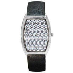 Blue Flowers Barrel Style Metal Watch by ConteMonfrey