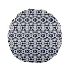 Blue Flowers Standard 15  Premium Round Cushions by ConteMonfrey