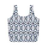 Blue Flowers Full Print Recycle Bag (M) Front