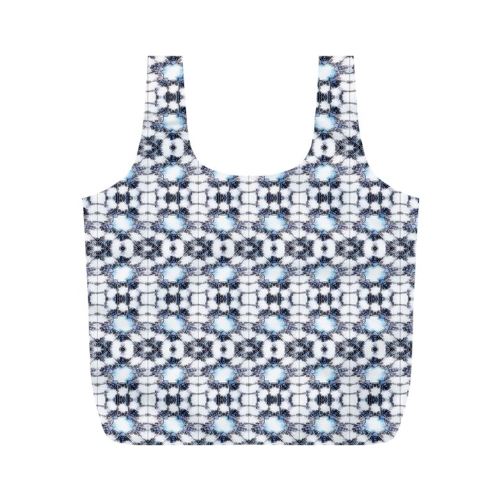 Blue Flowers Full Print Recycle Bag (M)