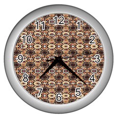 Abstract Sunflower Wall Clock (silver) by ConteMonfrey