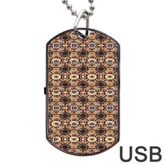 Abstract Sunflower Dog Tag Usb Flash (one Side) by ConteMonfrey