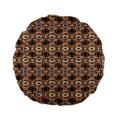 Abstract Sunflower Standard 15  Premium Flano Round Cushions by ConteMonfrey