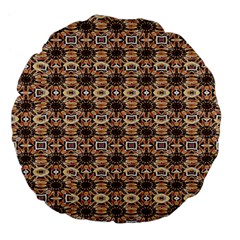 Abstract Sunflower Large 18  Premium Flano Round Cushions by ConteMonfrey