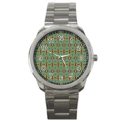 Colorful Sunflowers Sport Metal Watch by ConteMonfrey