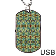 Colorful Sunflowers Dog Tag Usb Flash (one Side) by ConteMonfrey