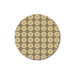 Abstracr Green Caramels Magnet 3  (round) by ConteMonfrey