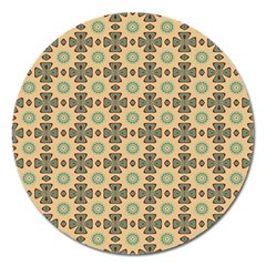 Abstracr Green Caramels Magnet 5  (round) by ConteMonfrey