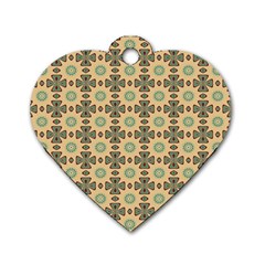 Abstracr Green Caramels Dog Tag Heart (two Sides) by ConteMonfrey