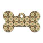 Abstracr Green Caramels Dog Tag Bone (Two Sides) Back