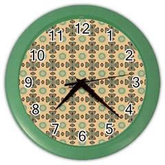 Abstracr Green Caramels Color Wall Clock by ConteMonfrey