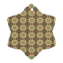 Abstracr Green Caramels Ornament (snowflake) by ConteMonfrey