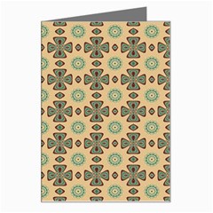 Abstract Green Caramels Greeting Card by ConteMonfrey