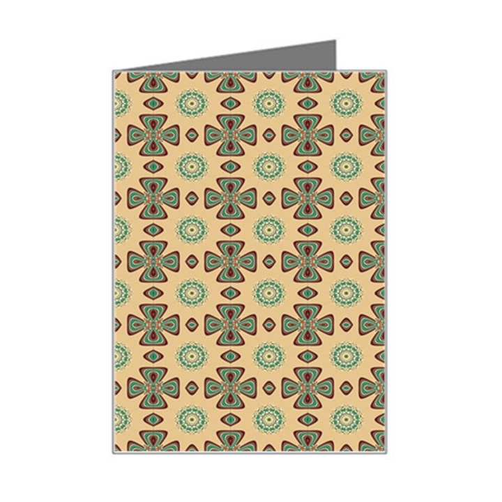 Abstract Green Caramels Mini Greeting Card