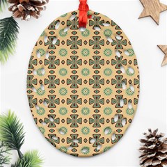 Abstract Green Caramels Ornament (oval Filigree) by ConteMonfrey