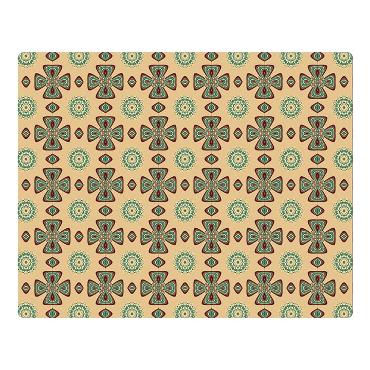 Abstract Green Caramels Double Sided Flano Blanket (Large) 