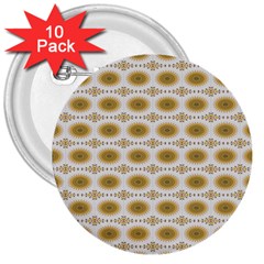 Abstract Petals 3  Buttons (10 Pack)  by ConteMonfrey