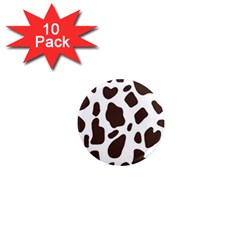 Cow Spots Brown White 1  Mini Magnet (10 Pack)  by ConteMonfrey