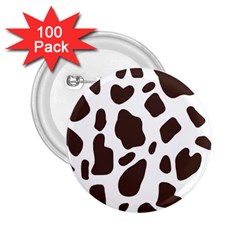 Cow Spots Brown White 2 25  Buttons (100 Pack)  by ConteMonfrey