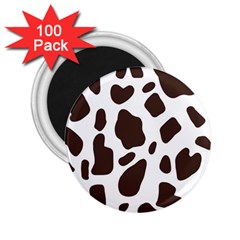 Cow Spots Brown White 2 25  Magnets (100 Pack)  by ConteMonfrey