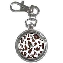 Cow Spots Brown White Key Chain Watches by ConteMonfrey