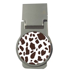 Cow Spots Brown White Money Clips (round)  by ConteMonfrey