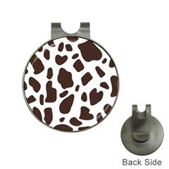 Cow Spots Brown White Hat Clips With Golf Markers by ConteMonfrey