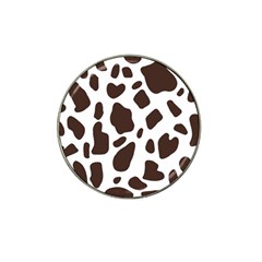 Cow Spots Brown White Hat Clip Ball Marker by ConteMonfrey