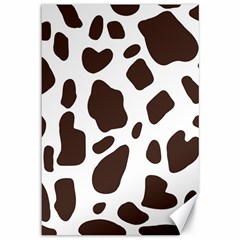 Cow Spots Brown White Canvas 12  X 18  by ConteMonfrey