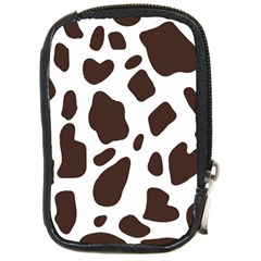 Cow Spots Brown White Compact Camera Leather Case by ConteMonfrey