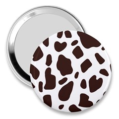 Cow Spots Brown White 3  Handbag Mirrors by ConteMonfrey