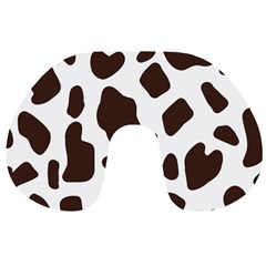 Cow Spots Brown White Travel Neck Pillow by ConteMonfrey