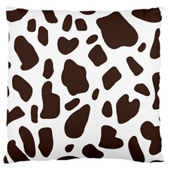 Cow Spots Brown White Standard Flano Cushion Case (two Sides) by ConteMonfrey