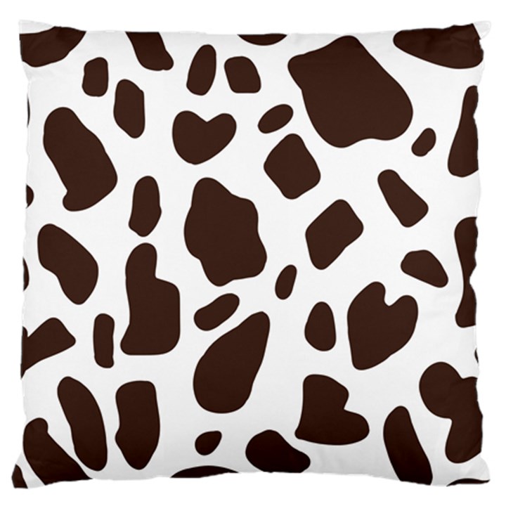 Cow spots brown white Standard Flano Cushion Case (Two Sides)