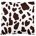 Cow spots brown white Standard Flano Cushion Case (Two Sides) Back