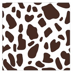 Cow Spots Brown White Square Satin Scarf (36  X 36 ) by ConteMonfrey