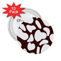 Brown White Cow 2 25  Buttons (10 Pack)  by ConteMonfrey