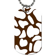 Brown White Cow Dog Tag (two Sides) by ConteMonfrey