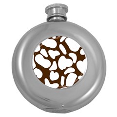 Brown White Cow Round Hip Flask (5 Oz) by ConteMonfrey