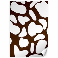 Brown White Cow Canvas 12  X 18  by ConteMonfrey