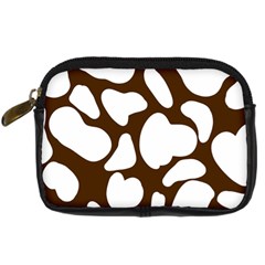 Brown White Cow Digital Camera Leather Case by ConteMonfrey