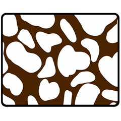 Brown White Cow Fleece Blanket (medium)  by ConteMonfrey