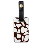 Brown white cow Luggage Tag (one side) Front