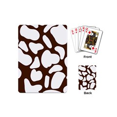 Brown White Cow Playing Cards Single Design (mini)