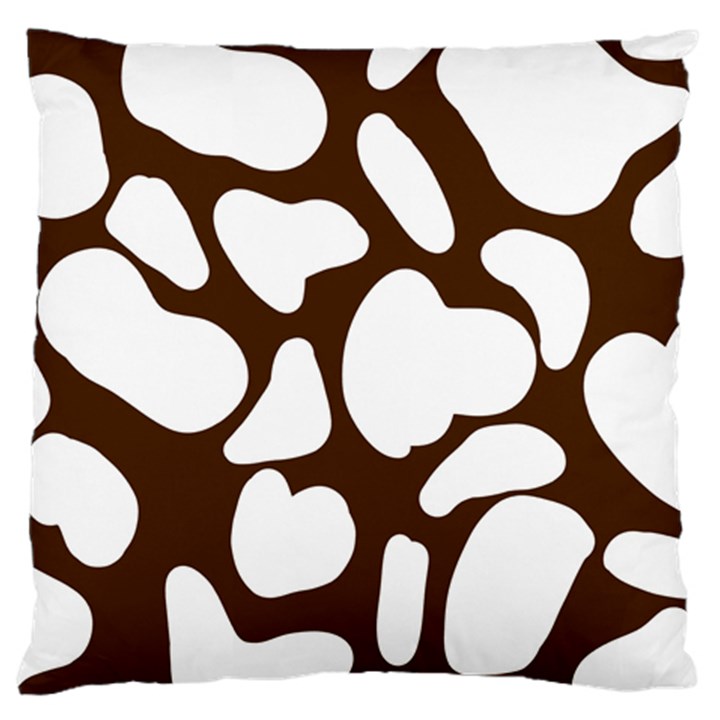 Brown white cow Large Cushion Case (Two Sides)