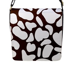 Brown White Cow Flap Closure Messenger Bag (l) by ConteMonfrey