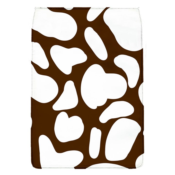 Brown white cow Removable Flap Cover (S)