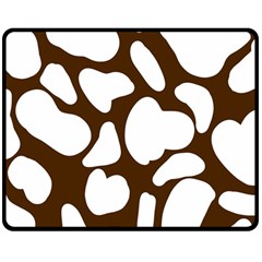 Brown White Cow Double Sided Fleece Blanket (medium)  by ConteMonfrey