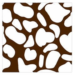 Brown White Cow Square Satin Scarf (36  X 36 ) by ConteMonfrey