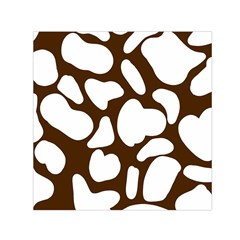 Brown White Cow Square Satin Scarf (30  X 30 ) by ConteMonfrey